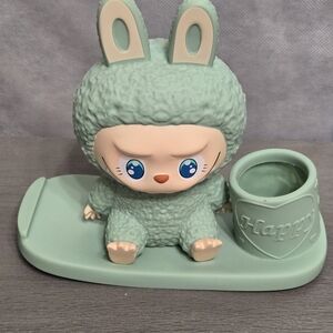 4 Mint Green Labuu Figurine with Holder